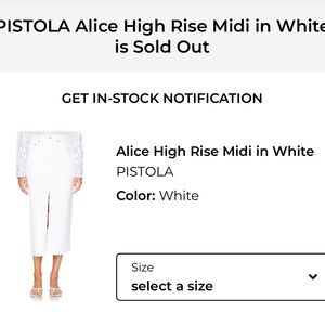 Pistola Alice White Midi Skirt 25
